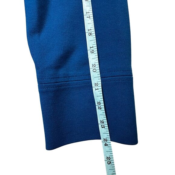 Chicos Jacket Womens Size 1 Blue Stand Collar Button Front Career Coat Pockets - Picture 10 of 10